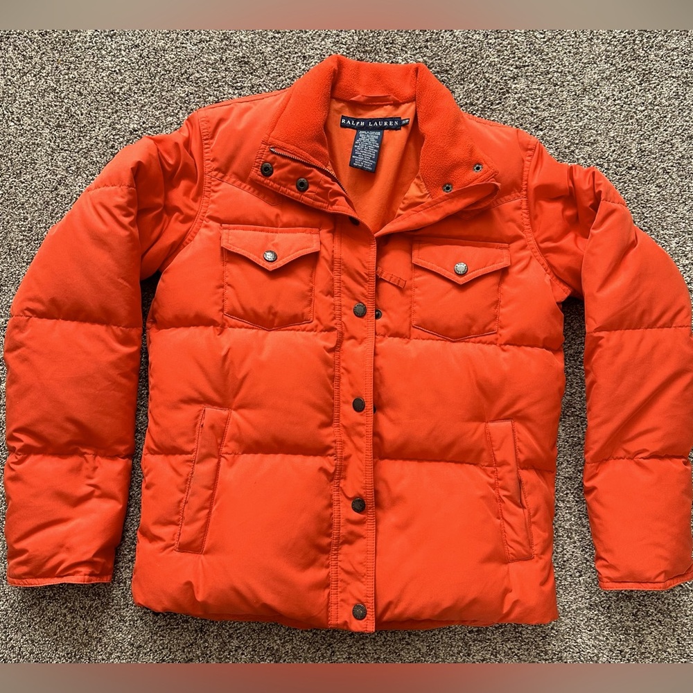 Ralph Lauren Men’s Orange Puffer Jacket